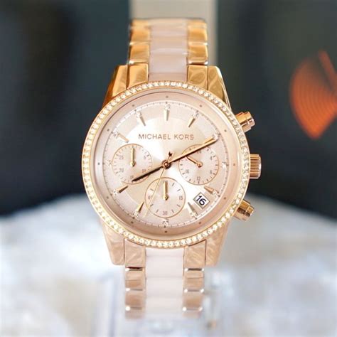 Michael Kors Ritz Quartz Chronograph Rose Dial 